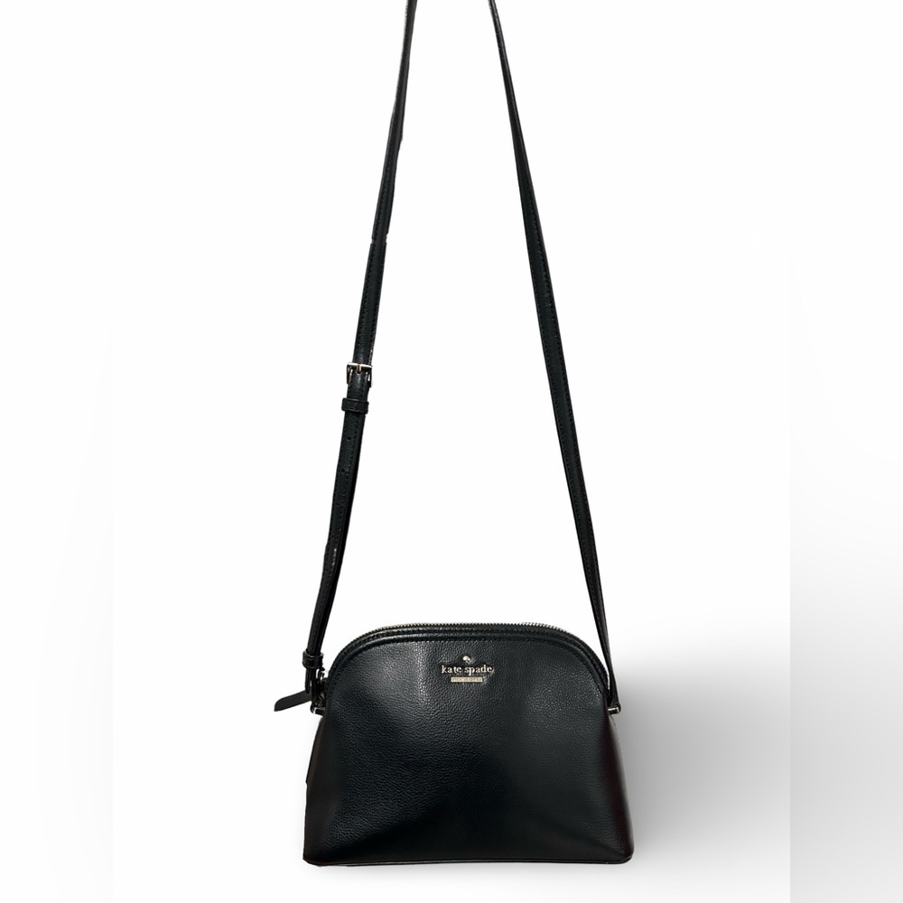 Kate Spade Crossbody Bag Peggy Patterson Drive Black Leather Strap Logo Classic